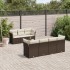 Set sofás de jardín 8 piezas y cojines ratán sintético