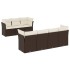 Set sofás de jardín 8 piezas y cojines ratán sintético