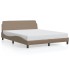 Estructura cama sin colchón cuero sintético capuchino