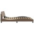 Estructura cama sin colchón cuero sintético capuchino