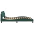 Estructura cama sin colchón terciopelo verde oscuro 160x200