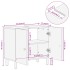 Armario de lavabo para baño madera maciza de mango 62x33x58