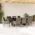 Set comedor jardín 9 pzas y cojines ratán sintético