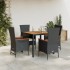 Set de muebles jardín 5 pzas con cojines ratán sintético