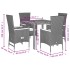 Set de muebles jardín 5 pzas con cojines ratán sintético