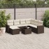 Set sofás de jardín 8 piezas y cojines ratán sintético