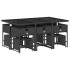Set de comedor jardín 11 pzas con cojines ratán sintético