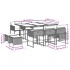 Set de comedor jardín 11 pzas con cojines ratán sintético