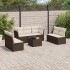 Set sofás de jardín 8 piezas y cojines ratán sintético