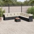 Set de sofás de jardín 10 pzas cojines ratán sintético