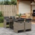 Set comedor de jardín 5 piezas con cojines ratán sintético