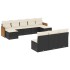 Set de sofás de jardín 10 pzas cojines ratán sintético