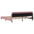 Estructura cama sin colchón terciopelo rosa 200x200