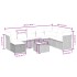 Set de muebles de jardín 9 pzas y cojines ratán sintético