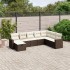 Set sofás de jardín 8 piezas y cojines ratán sintético