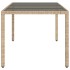 Mesa de jardín superficie de vidrio ratán PE beige 190x90x75