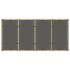 Mesa de jardín superficie de vidrio ratán PE beige 190x90x75