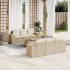 Set sofás de jardín 7 piezas y cojines ratán sintético