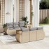 Set sofás de jardín 7 piezas y cojines ratán sintético
