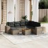 Set de sofás de jardín 8 pzas y cojines ratán sintético