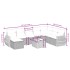 Set de muebles de jardín 9 pzas y cojines ratán sintético