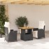 Set comedor de jardín 3 pzas con cojines ratán sintético