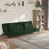 Sofá cama de 2 plazas con dos almohadas terciopelo verde