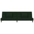 Sofá cama de 2 plazas con dos almohadas terciopelo verde