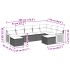 Set de muebles de jardín 9 pzas y cojines ratán sintético