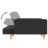 Sofá cama de 2 plazas con dos almohadas tela gris