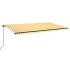 Toldo retráctil manual con luz LED amarillo y blanco 600x350