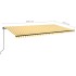 Toldo retráctil manual con luz LED amarillo y blanco 600x350