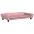 Cama para perros de terciopelo rosa 100x50x21