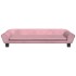 Cama para perros de terciopelo rosa 100x50x21