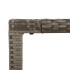 Mesa de jardín superficie de vidrio ratán PE gris 90x90x75