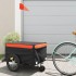 Remolque para bicicleta hierro negro y naranja 45