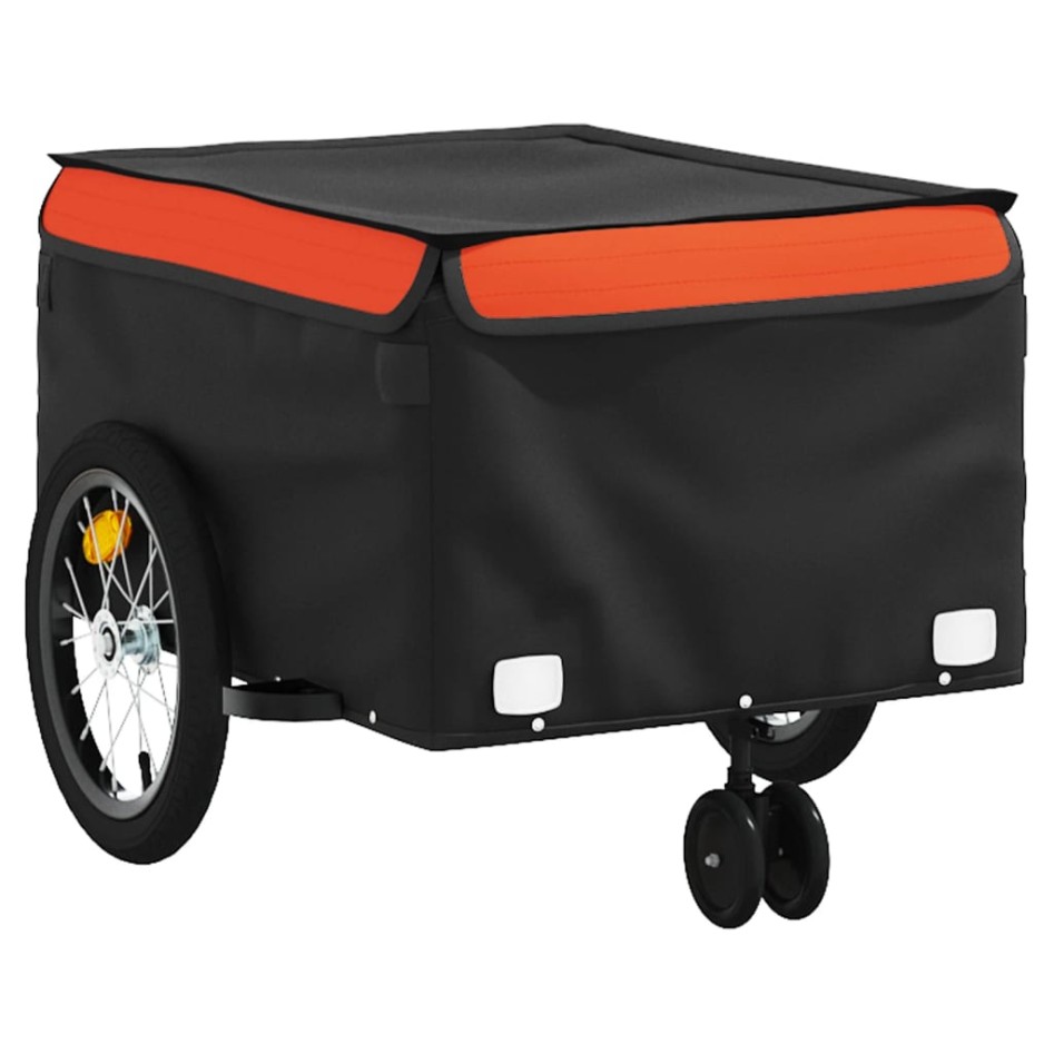 Remolque para bicicleta hierro negro y naranja 45