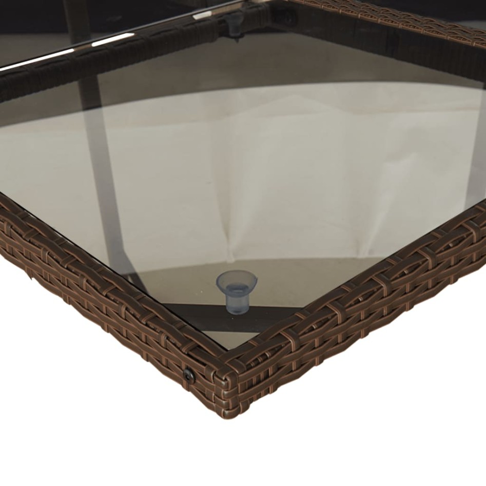 Set comedor para jardín 9 pzas y cojines ratán sintético