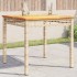 Mesa de jardín ratán sintético madera acacia beige 80x80x75