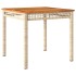 Mesa de jardín ratán sintético madera acacia beige 80x80x75
