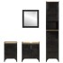 Conjunto de muebles de baño 4 pzas madera maciza mango y