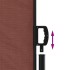 Toldo lateral retráctil marrón 220x300