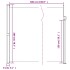 Toldo lateral retráctil marrón 200x500