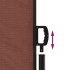Toldo lateral retráctil marrón 220x500