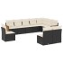 Set de sofás de jardín 10 pzas cojines ratán sintético