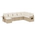 Juego de sofás de jardín con cojines beige 8 pzas ratán