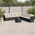 Set de sofás de jardín 10 pzas cojines ratán sintético