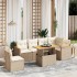 Set sofás de jardín 7 piezas y cojines ratán sintético