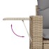 Juego de sofás jardín con cojines beige 10 pzas ratán