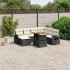 Set de sofás de jardín 8 piezas y cojines ratán sintético
